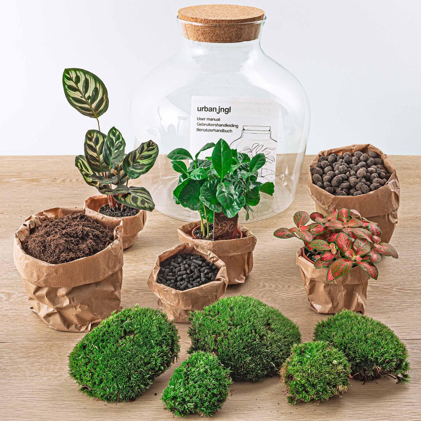 Flaschengarten - Fat Joe Coffea - Rechen + Schaufel + Pinzette + Schere
