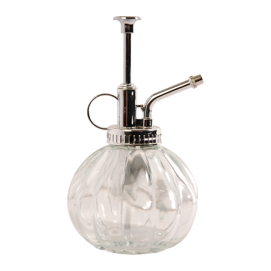 Pflanzensprüher klar/silber - Glas - L 8,8 x D 8,8 x H 15,4 - 0,25 Liter